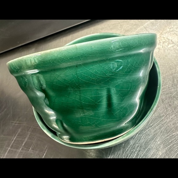 Set of 3 vintage green bowls 4 3/4” - Picture 5 of 6